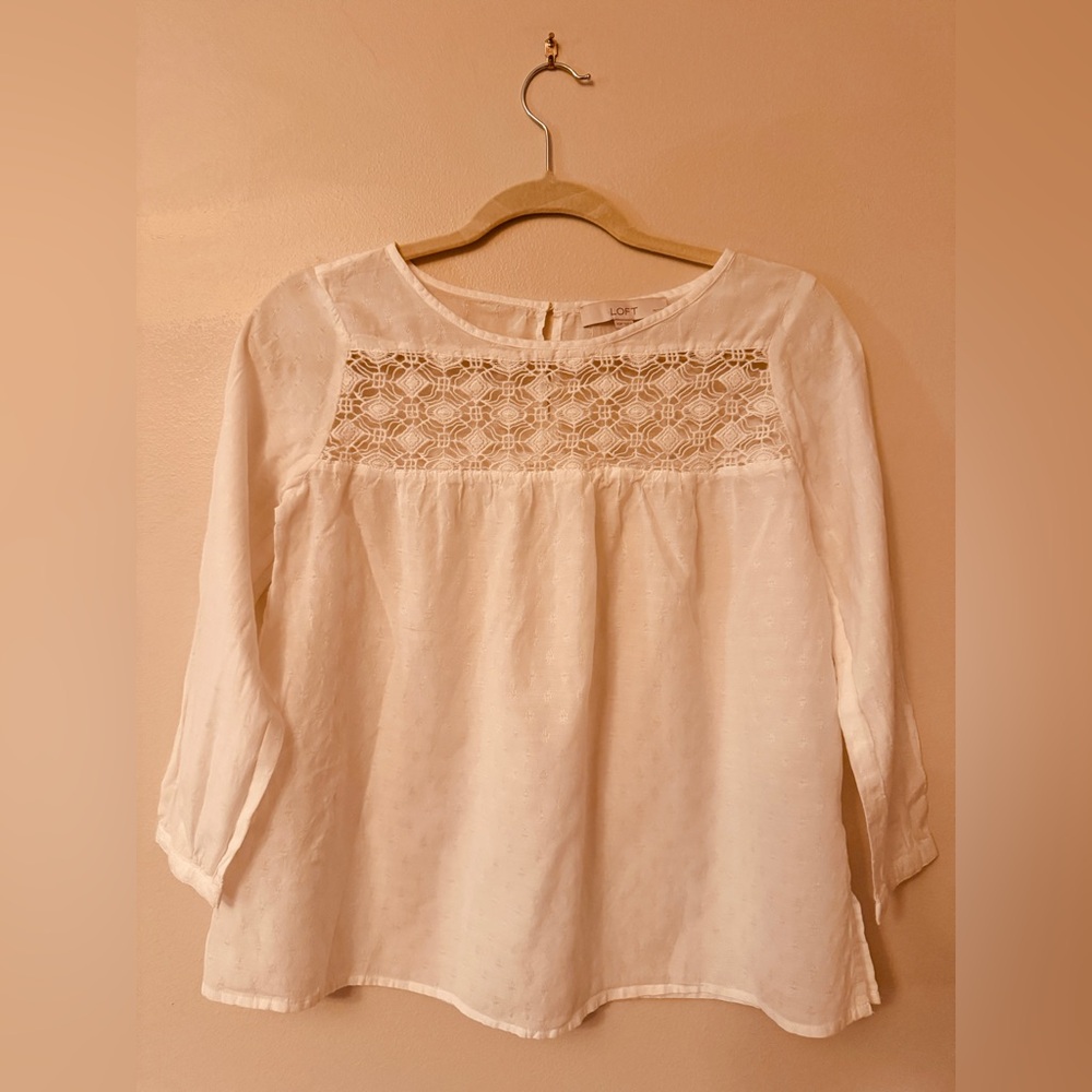 Loft long sleeves White Shirt